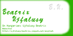 beatrix ujfalusy business card